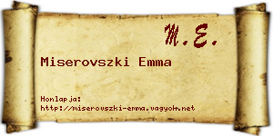 Miserovszki Emma névjegykártya